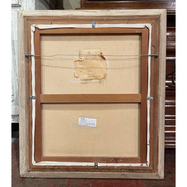 Mid-Century French Framed Oil on Canvas Nude Painting Signed Albert Genta For Sale - Image 9 of 11