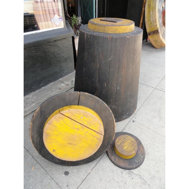 Wood Three-Piece Industrial Wooden Gear Mold – Portland Rock Crusher, Sculptural Statement Object For Sale - Image 7 of 11