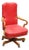 Mid 20th Century Fairfield Red Rolling Chair For Sale