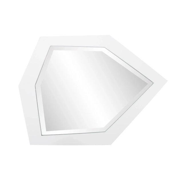 Wood Abrams Mirror - White For Sale - Image 7 of 7