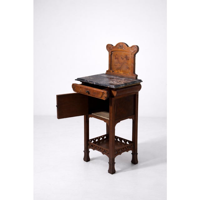 Black Art Nouveau Bedside Tables by Vittorio Valabrega, 1900, Set of 2 For Sale - Image 8 of 14
