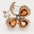 Victorian 1930s 14k Yellow Gold Diamond Citrine Pearl Clover Brooch For Sale - Image 3 of 9