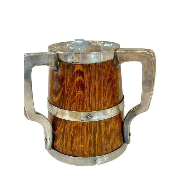 Antique English Silver Plate and Wood 1st Prize Walking Puppy Trophy Loving Cup For Sale - Image 4 of 12