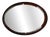 Antique Oval Mahogany Mirror, 1890s For Sale
