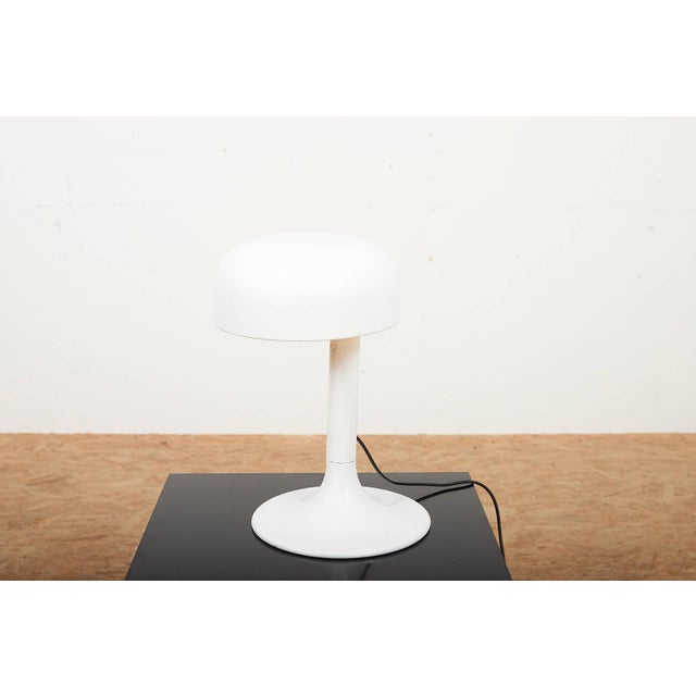 Foldable Studio Model Table Lamp in White Lacquered Metal by Carlo Viligiardi for Stilnovo, 1972, in Good conditions....