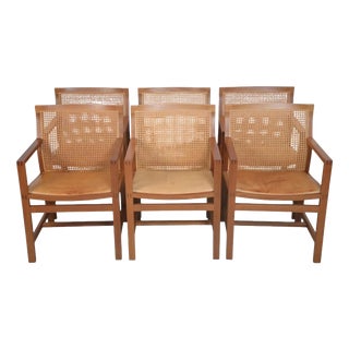 King Armchairs by Rud Thygsen, 1980s, Set of 6 For Sale