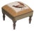 Fantail Pheasant Right Upholstered Stool With Velvet Sides For Sale