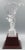 Mid-Century Modern Crystal Glass Golfer on Wooden Base from Sevres France For Sale - Image 3 of 18