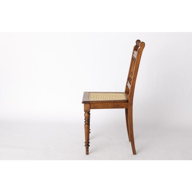 Wood Beech Chair with Viennese Cane Seat, 1940s For Sale - Image 7 of 10