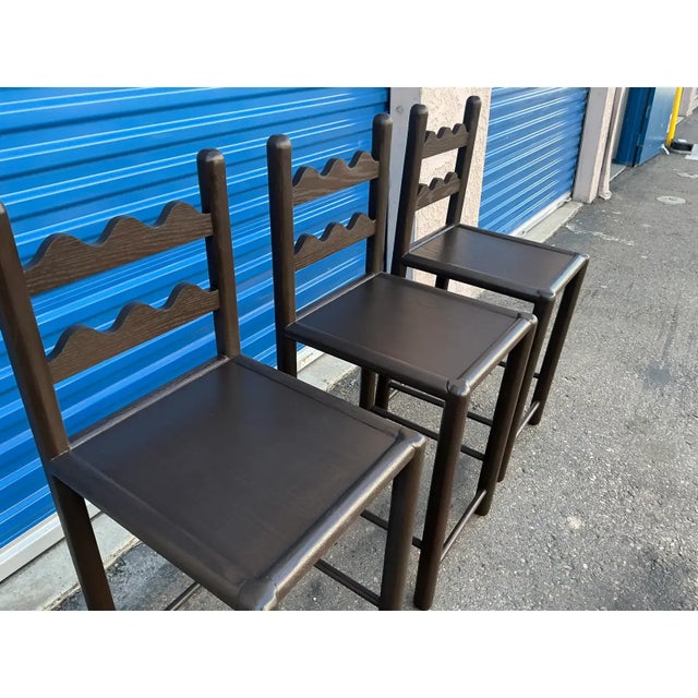 Set of 3 Country French Counter Stools For Sale - Image 4 of 5