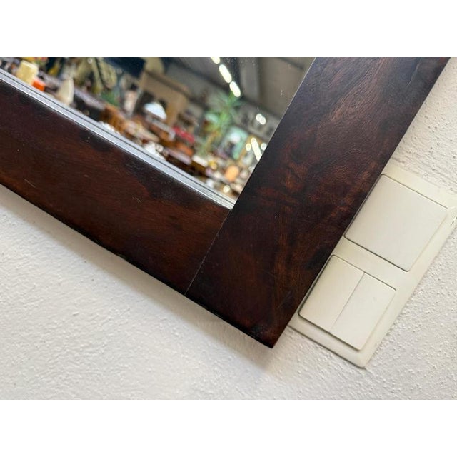 1970s Antique Wall Mirror in Beechwood, 1970s For Sale - Image 5 of 11