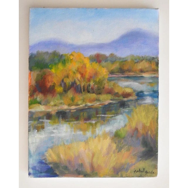 Late 20th Century Impressionist River Landscape Painting For Sale - Image 4 of 4