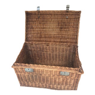 Early 20th Century Large Picnic Basket For Sale