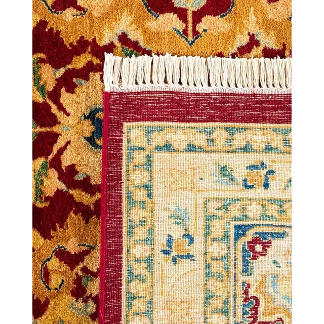 2000 - 2009 Mogul, One-of-a-Kind Hand-Knotted Area Rug in Red, 9' 2" x 11' 10" For Sale - Image 5 of 8