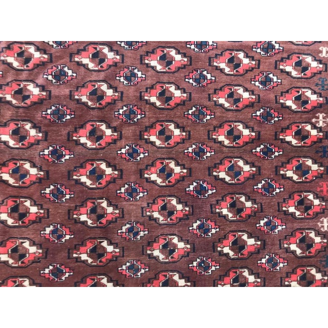 Vintage Turkmen Rug, 1950s For Sale - Image 4 of 15