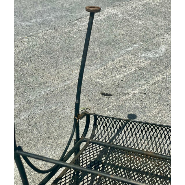 Mid 20th Century Woodard Grapevine Barrel Back Wrought Iron Bench Loveseat Grape Pattern For Sale - Image 12 of 12