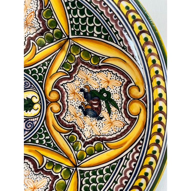 Ceramic Coimbra Ceramic - Hand Painted Portuguese Plate 5 For Sale - Image 7 of 9