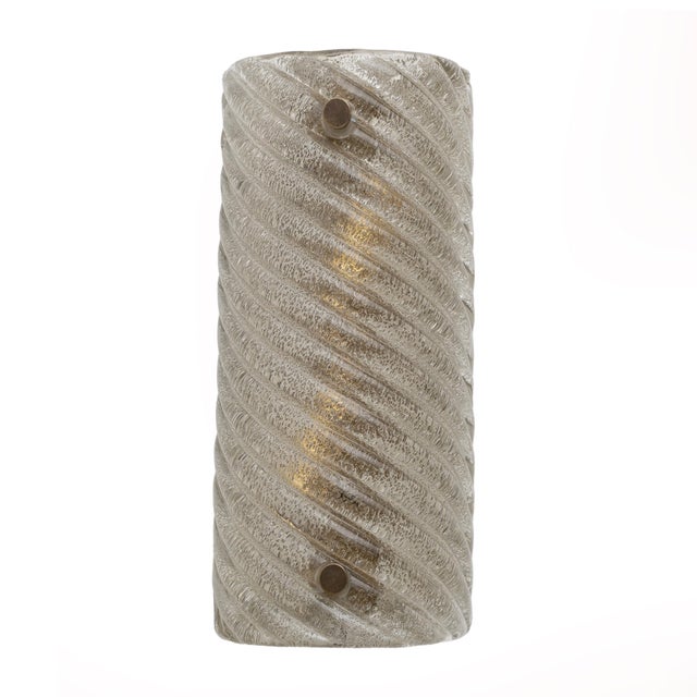 Mid-Century Modern Modern Murano Glass Smoked Twisted Sconces in the style of Barovier & Toso, Set of 2 For Sale - Image 3 of 10