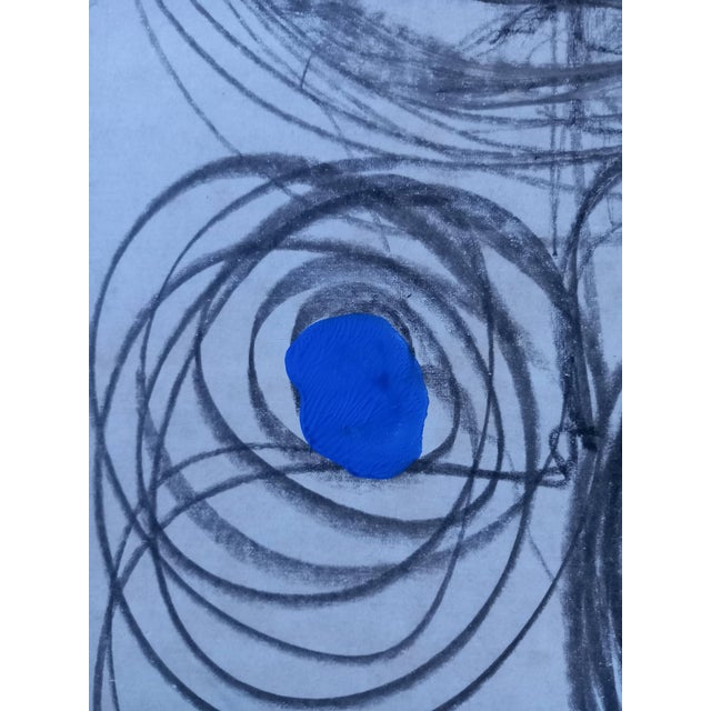 Ferdinando Meccani, Composition, 1969, Charcoal & Tempera on Paper For Sale - Image 4 of 7