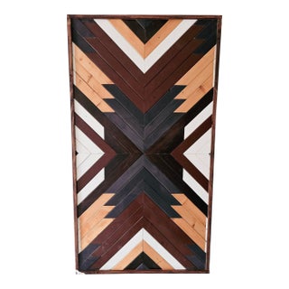 Reclaimed Air Force Base Wood Art - Muted Earthtones For Sale