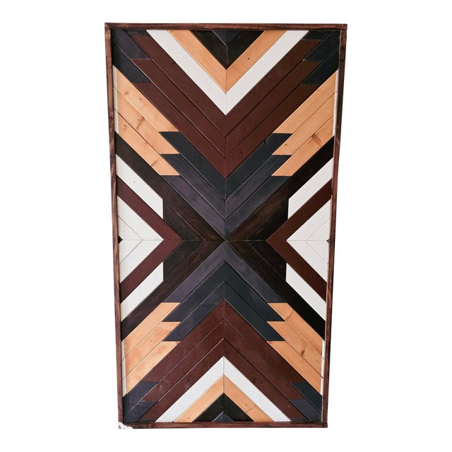 Reclaimed Air Force Base Wood Art - Muted Earthtones For Sale