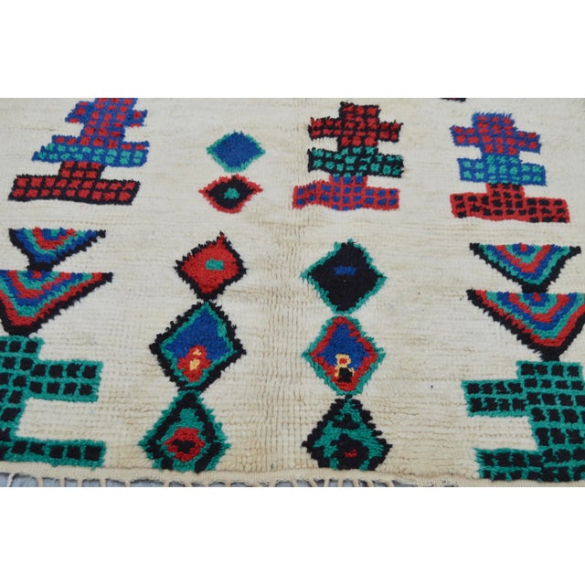 Mid 20th Century Vintage Moroccan Rug - 7'5'' X 4'7'' For Sale - Image 12 of 13