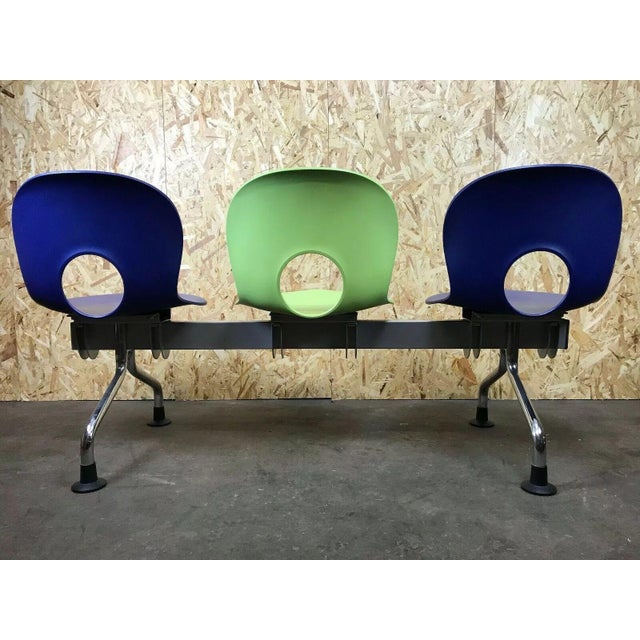 Chrome Olivia 3 Seater Bench by Raul Barbieri for Rexite, Italy, 1970s For Sale - Image 4 of 12