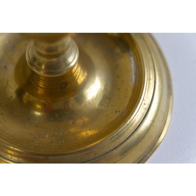 Antique Baroque Danish Brass Candlesticks, Set of 6 For Sale - Image 13 of 18