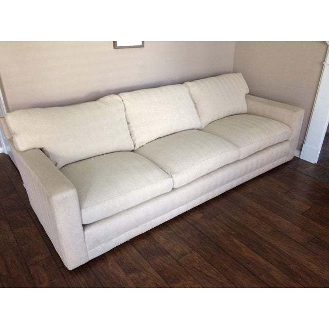 A. Rudin Contemporary Ivory Cream Upholstered Sofa | Chairish