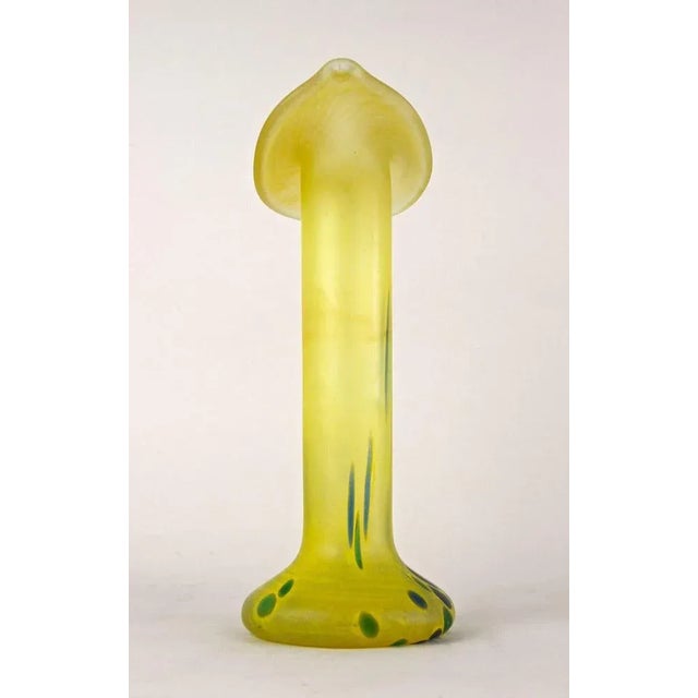 Art Nouveau Yellow Glass Vase, 1910s For Sale - Image 9 of 18