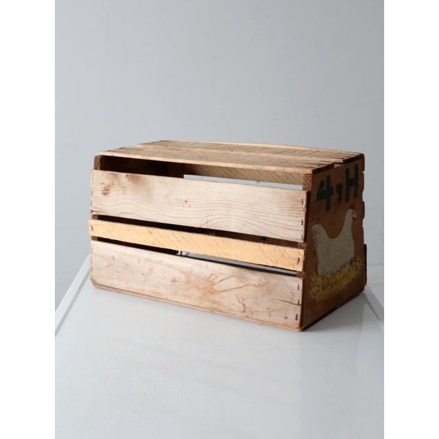 Mid 20th Century Vintage Handmade 4-H Chicken Carrier Crate For Sale - Image 5 of 12