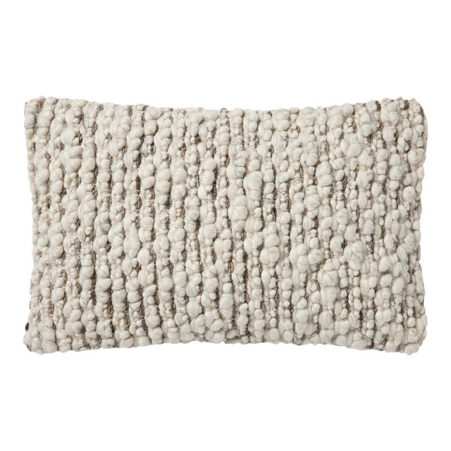 Amber Lewis x Loloi Vivienne Dove / Smoke 13'' x 21'' Cover with Poly Pillow For Sale