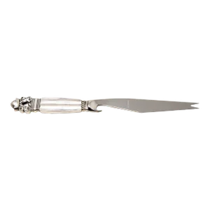 Mid 20th Century Georg Jensen Acorn Pronged Bar Knife