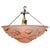 Pink Art Nouveau French Brass and Pink Pressed Glass Pendant Light, 1920s For Sale - Image 8 of 8