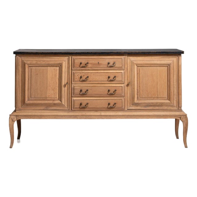 1940s Louis XV Oak Sideboard For Sale