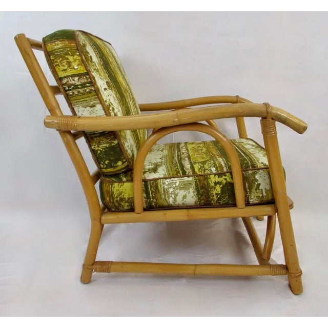 Mid-Century John Wisner Design for Ficks Reed Bentwood Bamboo Rattan Club Lounge Chair For Sale - Image 9 of 18