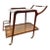 Mid-Century Italian Modern Walnut Serving Cart For Sale