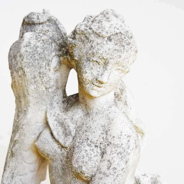 1950s Garden Statue Made of Concrete and Marble Dust For Sale - Image 3 of 10