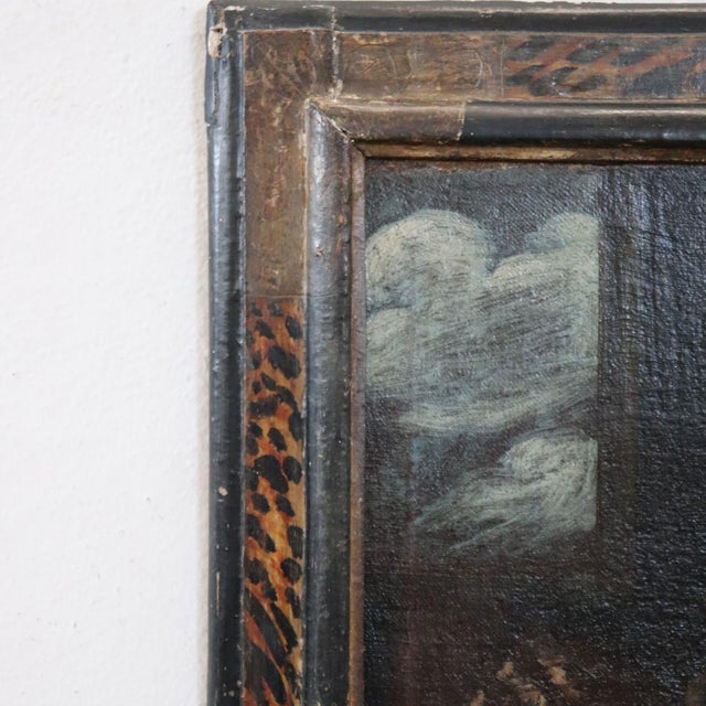 Madonna with Child and Angel, 17th Century, Oil Painting on Canvas, Framed For Sale - Image 7 of 18