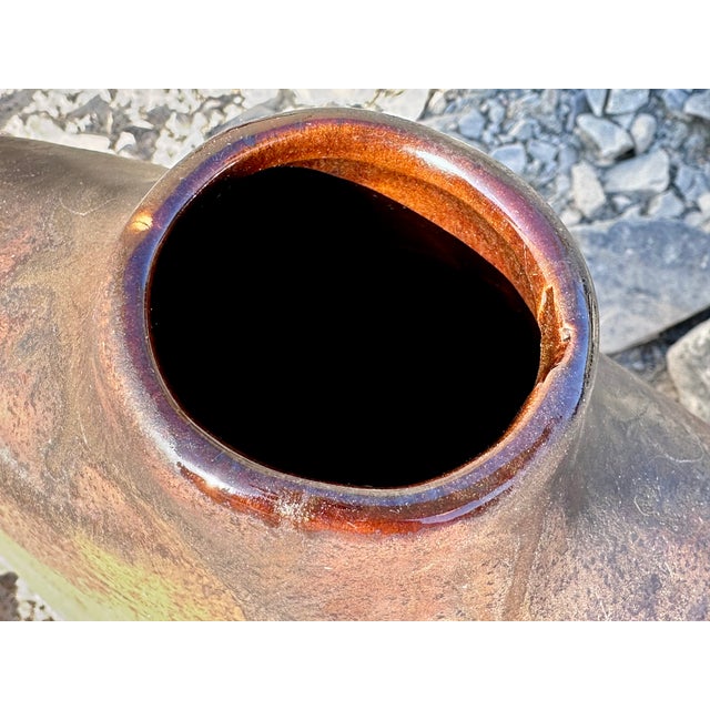 Brown Mid-Century Ceramic Vase by Gerda Heuckeroth for Carstens Atelier, Tönnieshof Fredelsloh, Germany, 1960s For Sale - Image 8 of 18