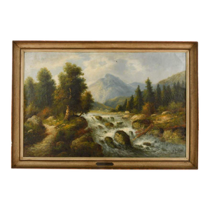 Framed Signed A. Fichtner Roaring River Landscape