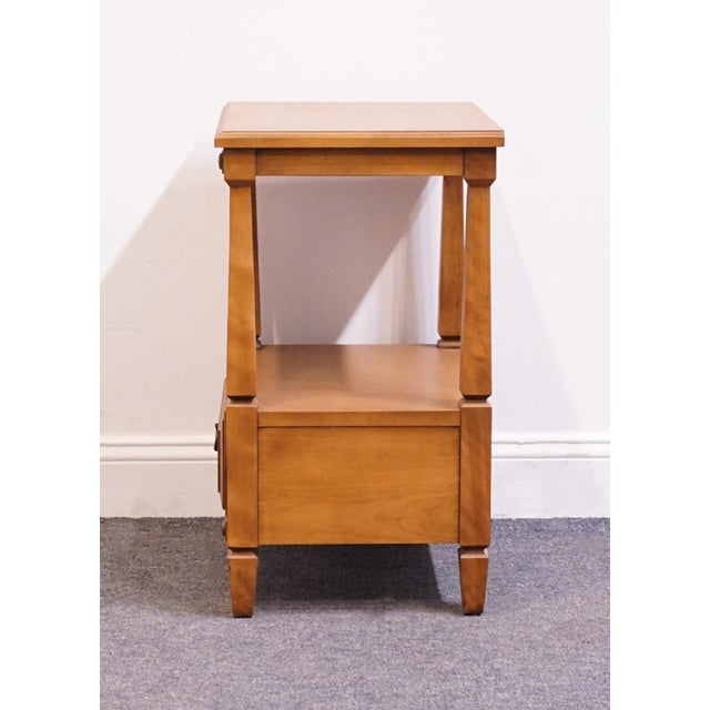 Rway Furniture Solid Hard Rock Maple Italian Neoclassical Tuscan Style 20" Tiered Nightstand For Sale - Image 13 of 13