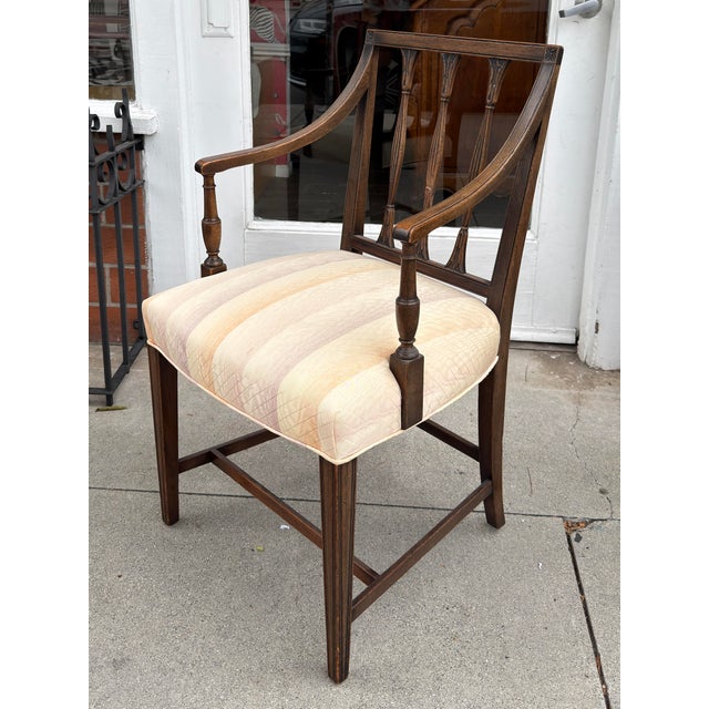 Early 19th Century Pair of Antique Regency Mahogany Open Arm Chairs For Sale - Image 5 of 7