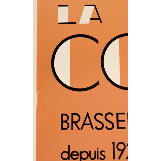 1982 French Restaurant Poster, La Couple Brasserie, Hand-Signed by the Artist For Sale - Image 4 of 8