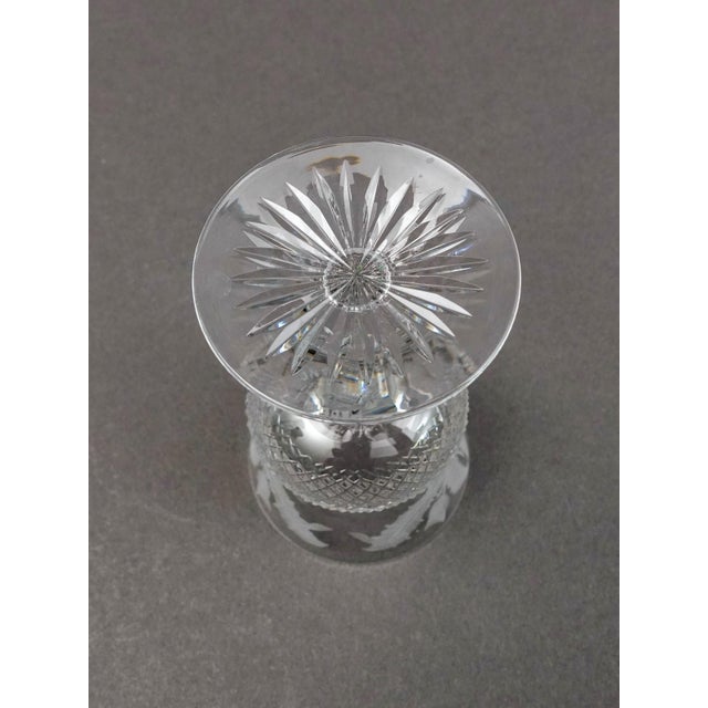Mid 20th Century Edinburgh Crystal Scotland Thistle Sherry Glasses- Set of 7 For Sale In Miami - Image 6 of 8