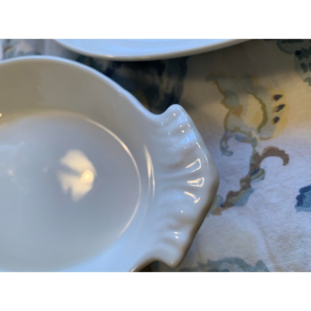 Ceramic Vintage French Apilco Au Gratin Dishes a Pair For Sale - Image 7 of 11