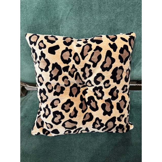 This is a designer decorative throw pillow. It has a velvet designer fabric with a stunning animal print. It is fabulous...