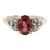 1.71ctw Pink Tourmaline & Tanzanite Ring, 14k Yellow Gold, Ring Size 4.5 For Sale