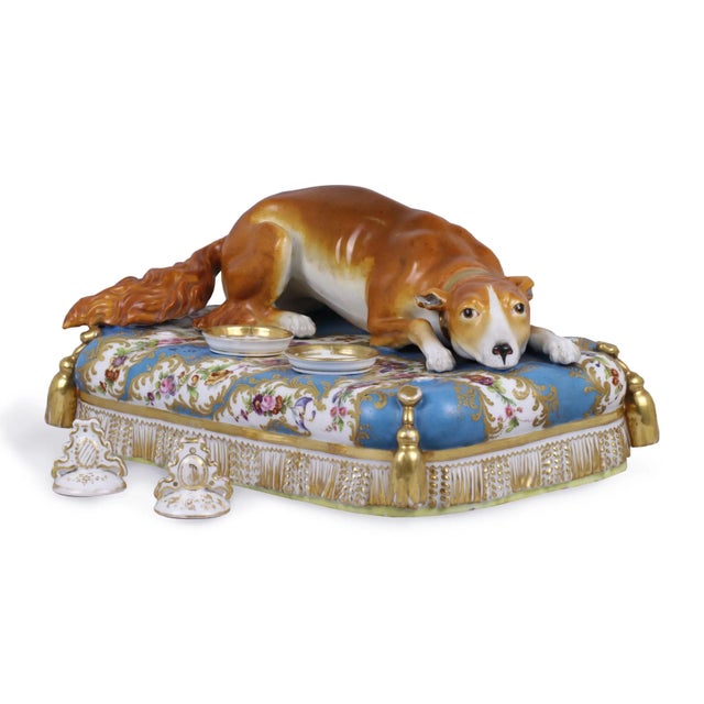 Rococo Inkwell from Jacob Petit, 1840 For Sale - Image 3 of 8