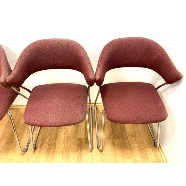Czechoslovakian Chrome Armchairs, 1970s, Set of 4 For Sale - Image 6 of 8